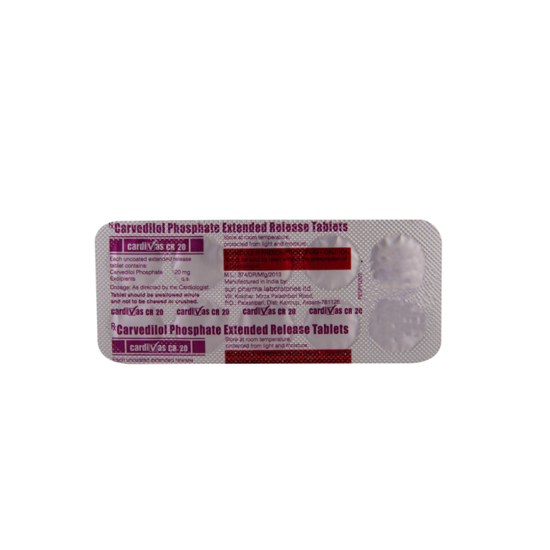 Cardivas CR 20mg Tablet | Pocket Chemist