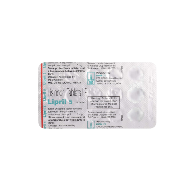 Lipril 5mg Tablet | Pocket Chemist