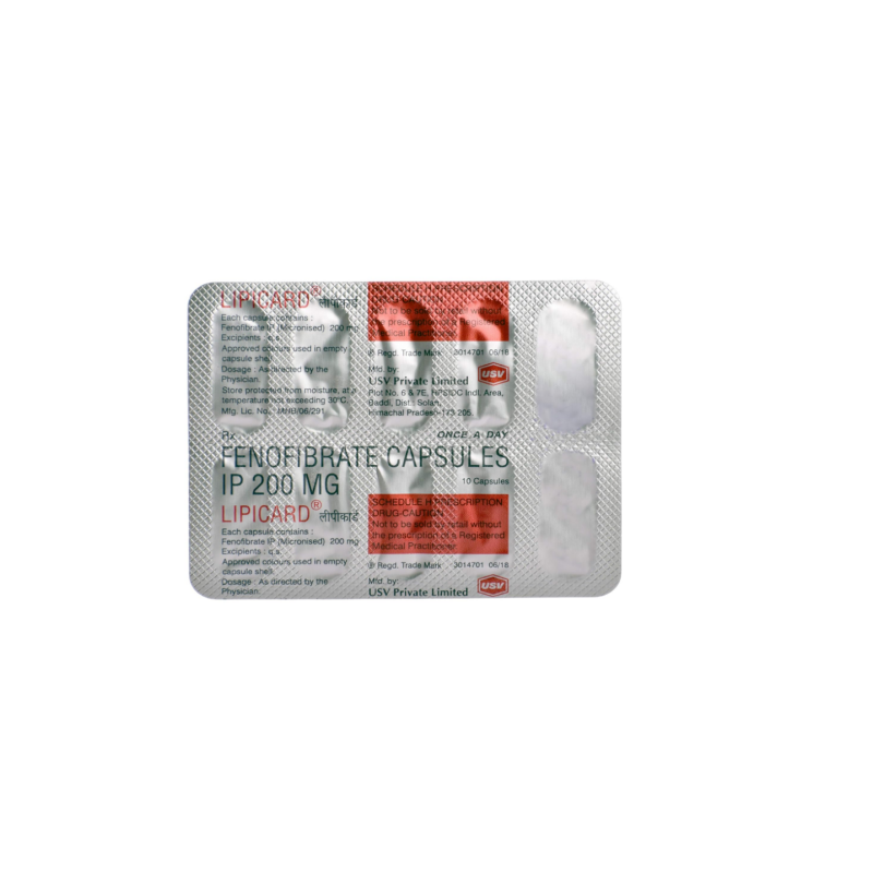 Lipicard 200mg Tablet | Pocket Chemist