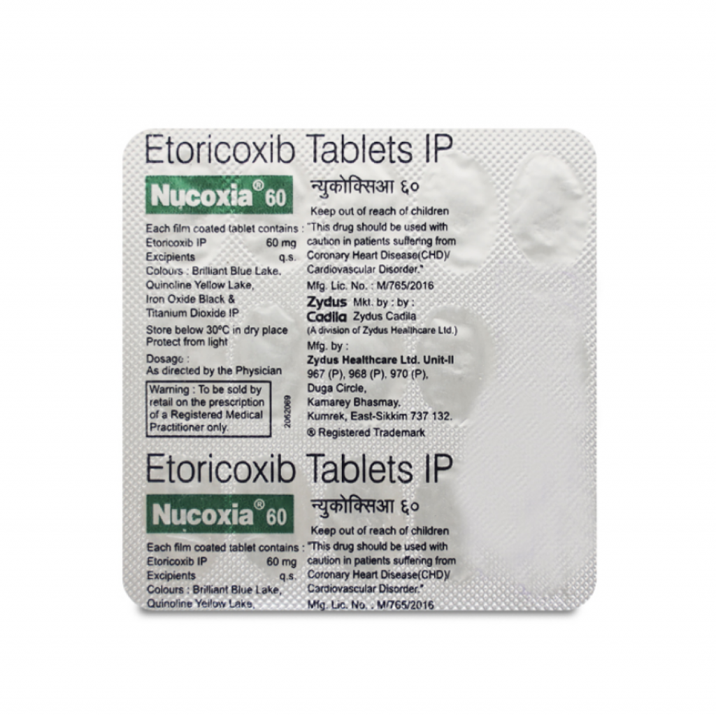 Shop Nucoxia 60mg Tablet Online - Pocket Chemist