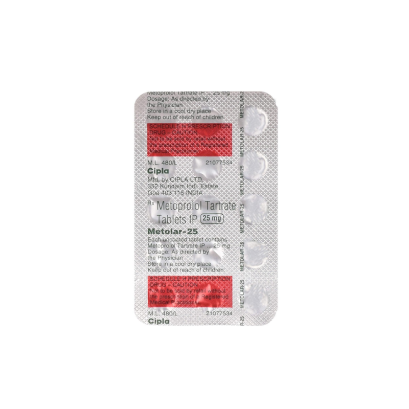 Metolar 25mg Tablet | Pocket Chemist