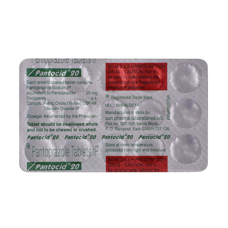 Pantocid 20mg Tablet ( Pantoprazole 20mg ) | Pocket Chemist