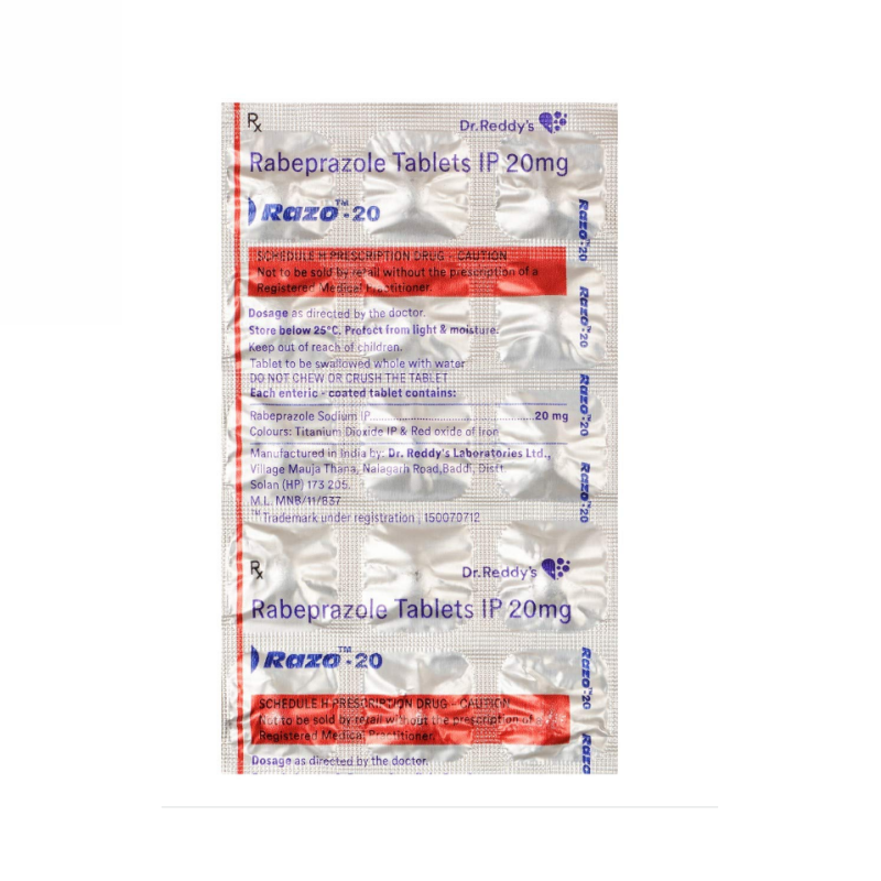 Razo 20mg Tablet ( Rabeprazole 20mg ) | Pocket Chemist