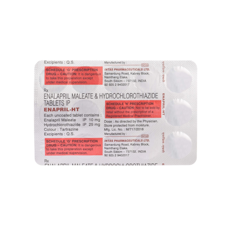 Enapril HT (10+25)mg Tablet | Pocket Chemist