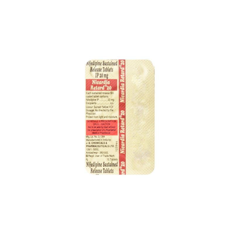 Nicardia 20mg Tablet | Pocket Chemist