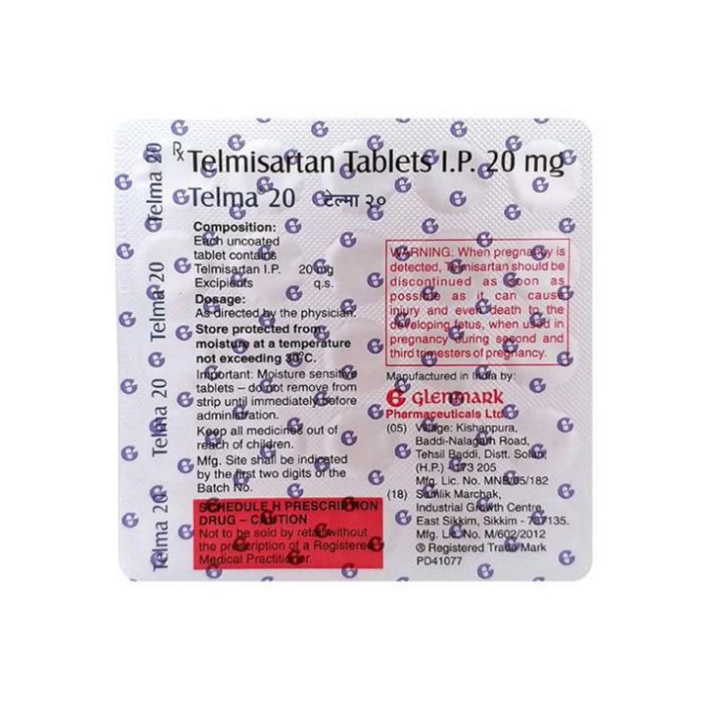 Telma 20mg Tablet | Pocket Chemist