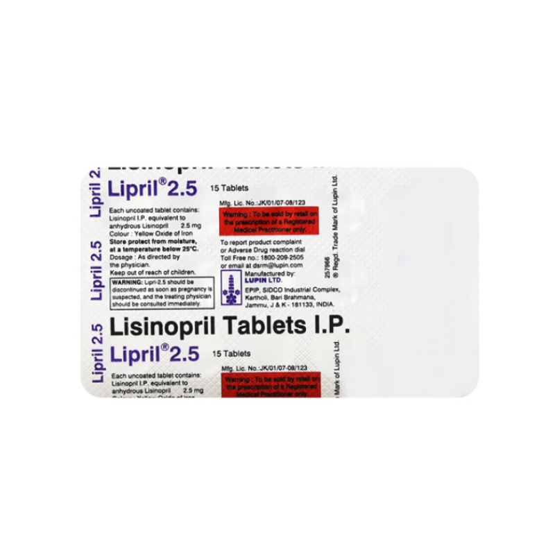 Lipril 2.5mg Tablet | Pocket Chemist