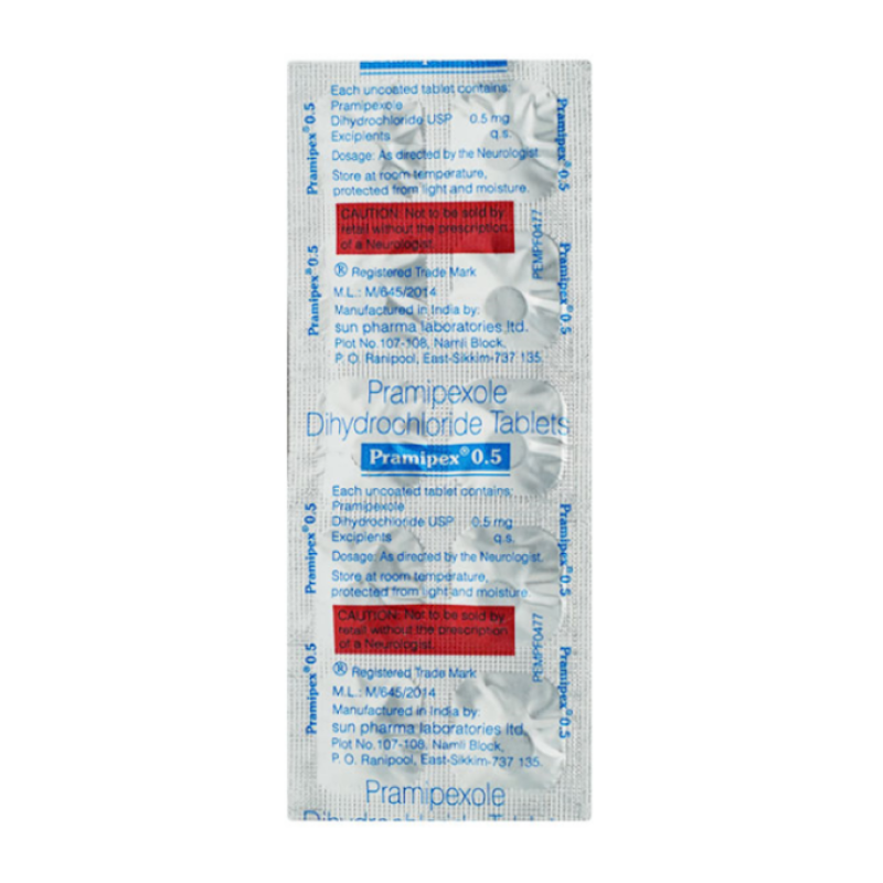 Pramipex 0.5mg Tablet | Pocket Chemist