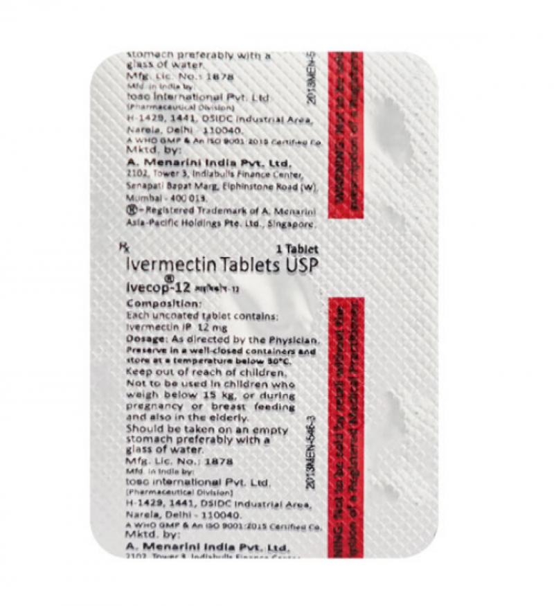 Ivecop 12mg Tablet ( Ivermectin 12mg ) | Pocket Chemist