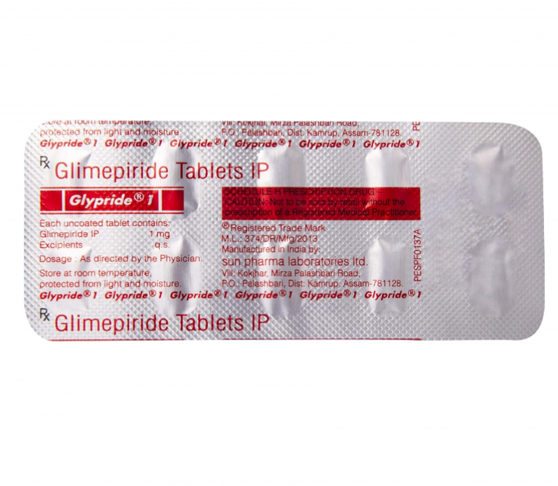 Glypride 1Mg Tablet ( Glimepiride 1Mg ) | Pocket Chemist