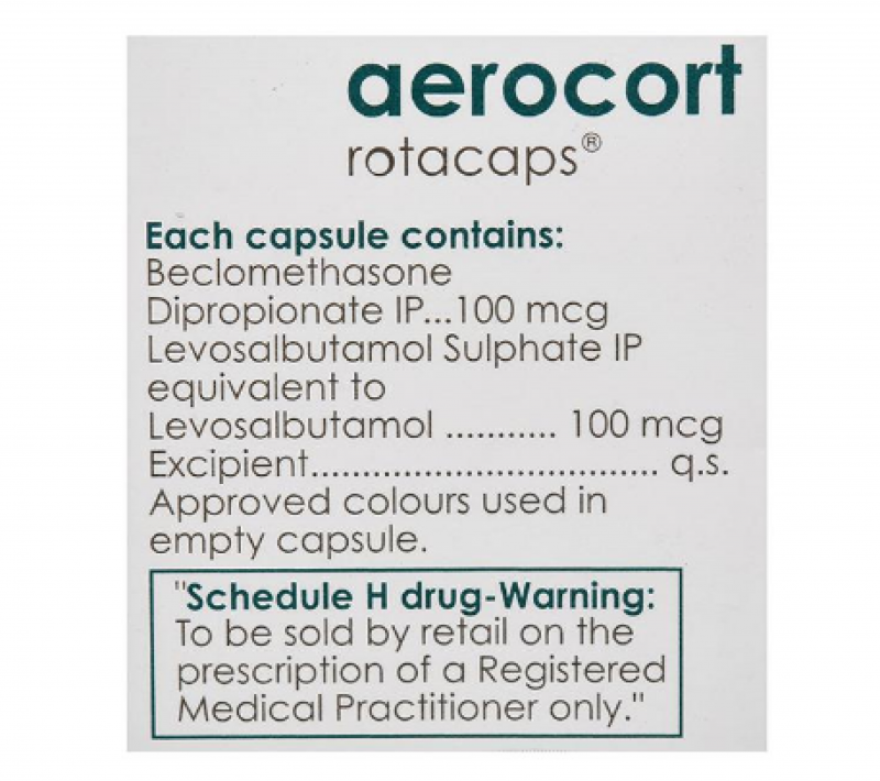 Aerocort Rotacaps 100/100mcg | Pocket Chemist