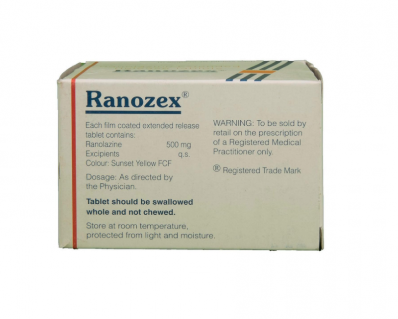 Ranozex XR 500 mg Tablet ( Ranolazine ) | Pocket Chemist