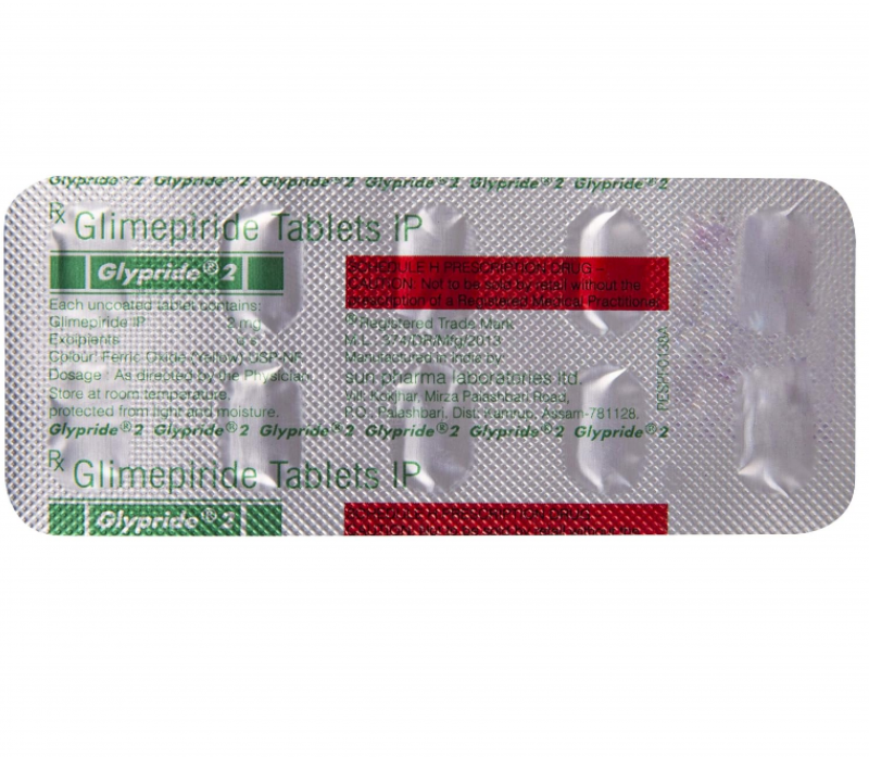 Glypride 2Mg Tablet ( Glimepiride 2Mg ) | Pocket Chemist