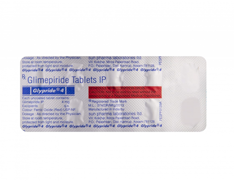 Glypride 4Mg Tablet ( Glimepiride 4Mg ) | Pocket Chemist