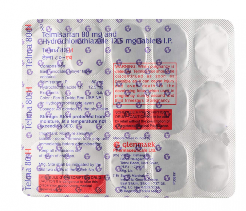 Telma H 80+12.5 mg | Pocket Chemist